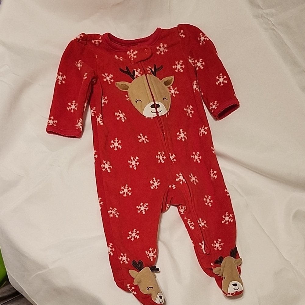 Unisex Reindeer Footie Pajamas